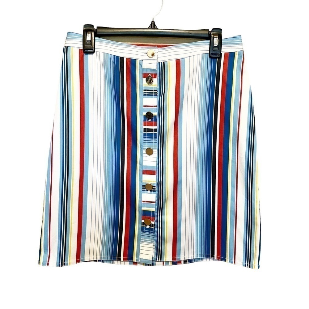 Brooks Brothers Skirt Women’s Size 6 NWT Striped A Line Button Front Golf Preppy